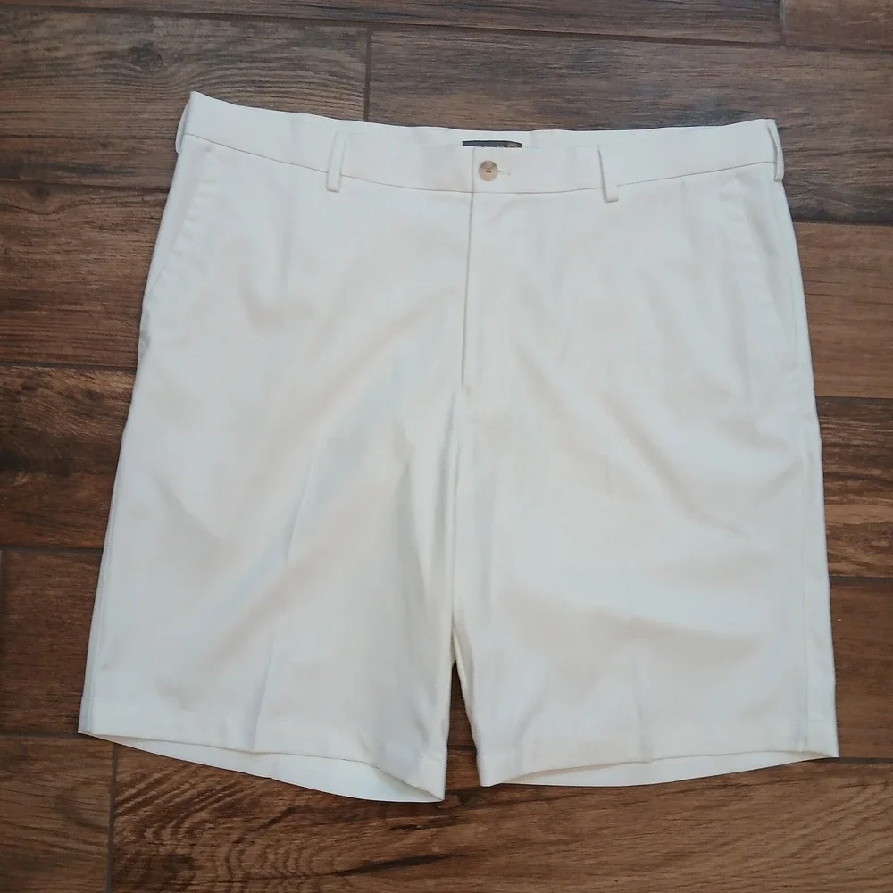 Peter Millar Golf Shorts Mens 38 White Salem High Drape Performance e4 Wicking
